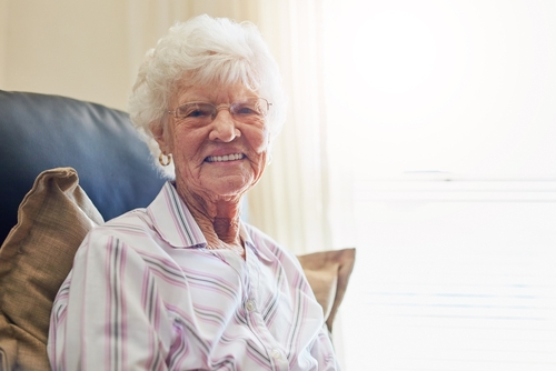 Elderly,Woman,,Portrait,And,Smile,In,Nursing,Home,With,Glasses