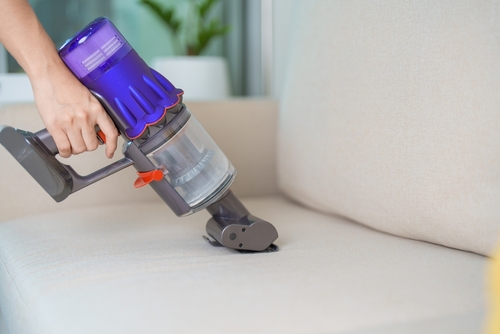 Woman,Cleaning,Sofa,With,Cordless,Vacuum,Cleaner.,Housewife,Using,Wireless bed-bug-heat-treatment