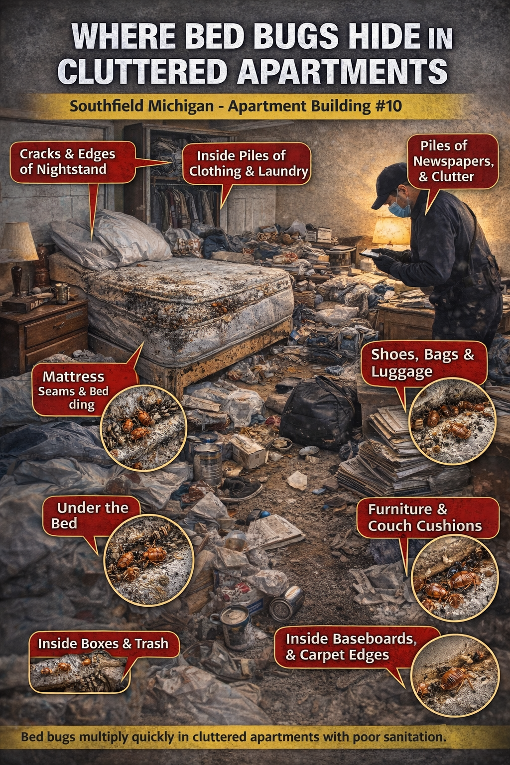 bed bugs and clutter