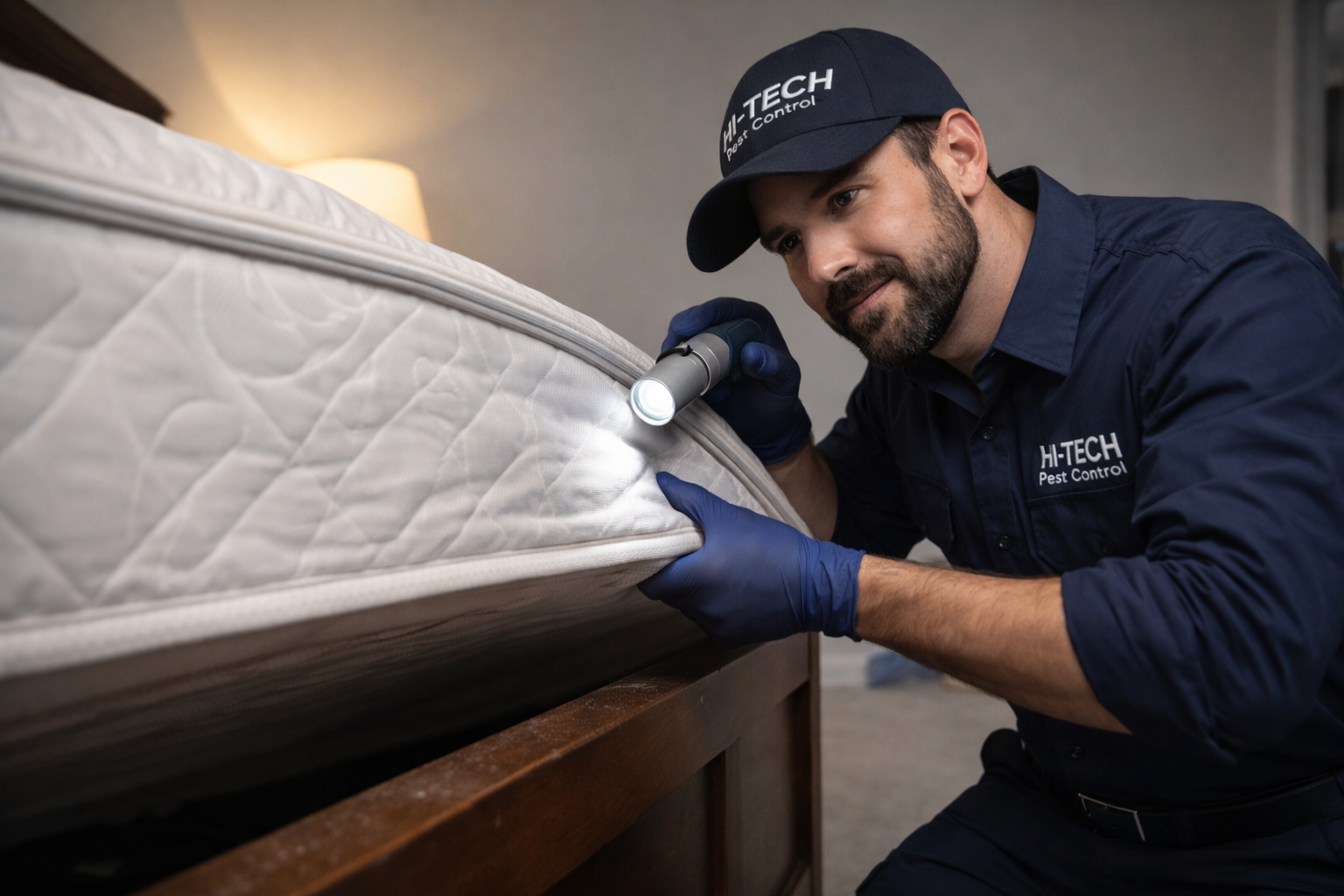 Bed bug exterminator inspection and treatment