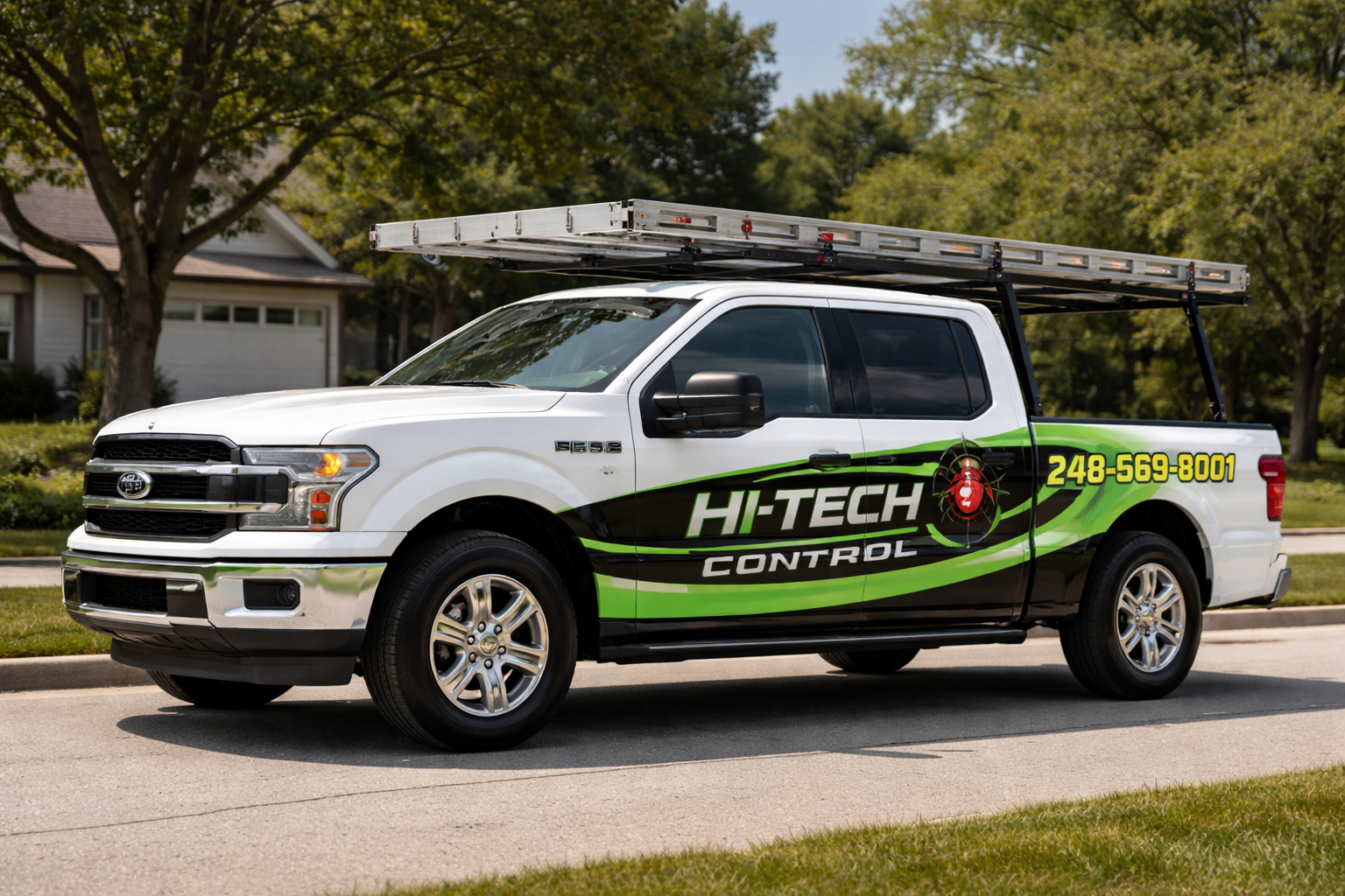 Hi-tech-pest-control service truck